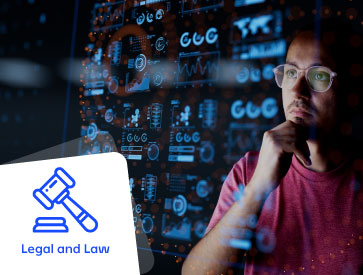 Man analyzing digital data on a screen.