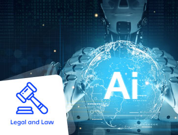 Robot holding a representation of artificial intelligence with the “AI” logo highlighted, set against a digital background with circuits and advanced technology